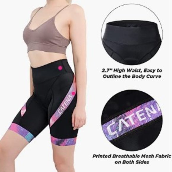 CATENA Women's Bike Shorts 3D Padded Cycling Short Pants for MTB Road Bicycle - Picture 1 of 8